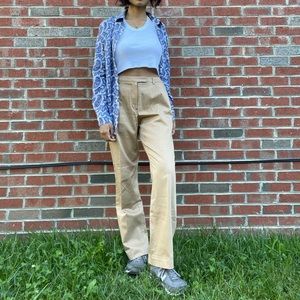 AMANDA SMITH khaki high-waisted dress pants